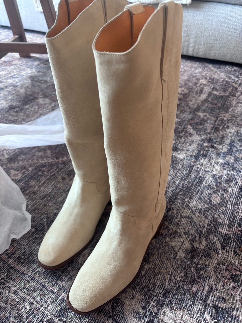 SOLD NIB Sézane Gabrielle Low Boots in Sandstone Size 10/41 - Picture 9 of 14